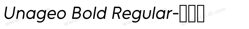 Unageo Bold Regular字体转换